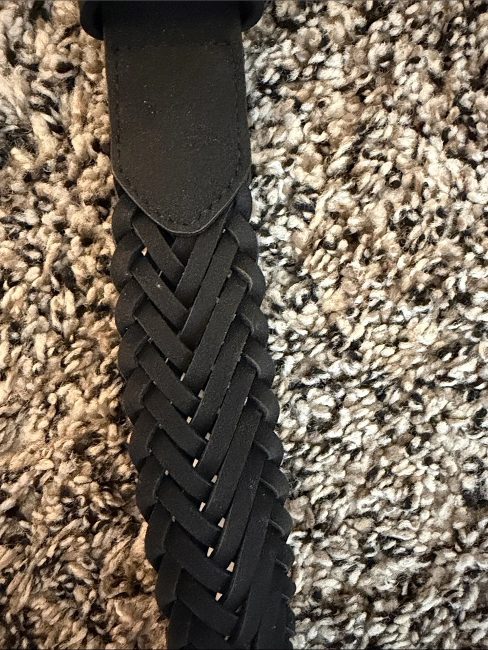 Universal Thread Black Braided Belt with Gold Buckle